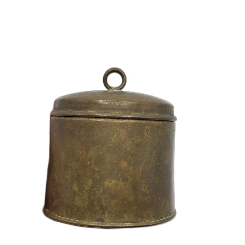 Vintage Brass Humidor Or Match Safe. Heco A Mano Chile Which Means Handmade